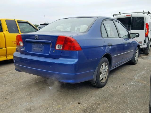 1HGES16364L015504 - 2004 HONDA CIVIC DX V BLUE photo 4