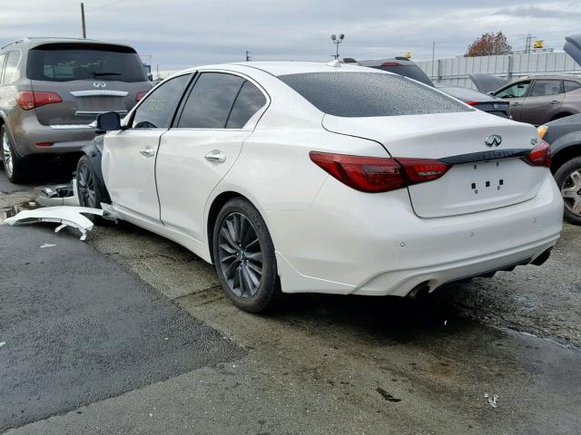 JN1EV7APXJM366489 - 2018 INFINITI Q50 LUXE WHITE photo 3