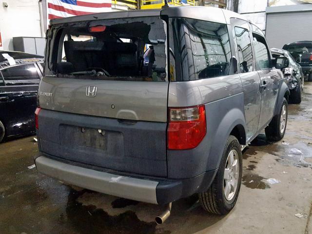 5J6YH28625L011534 - 2005 HONDA ELEMENT EX SILVER photo 4