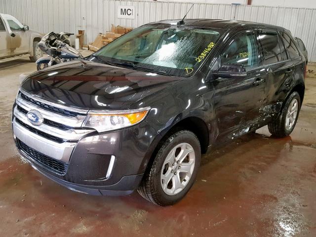 2FMDK4JC4DBA02927 - 2013 FORD EDGE SEL BLACK photo 2