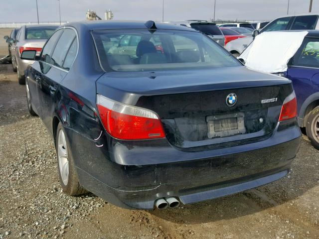 WBANE53566CK80751 - 2006 BMW 525 I BLACK photo 3