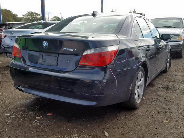 WBANE53566CK80751 - 2006 BMW 525 I BLACK photo 4