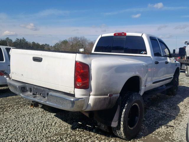 3D7MX48A47G800233 - 2007 DODGE RAM 3500 S WHITE photo 4