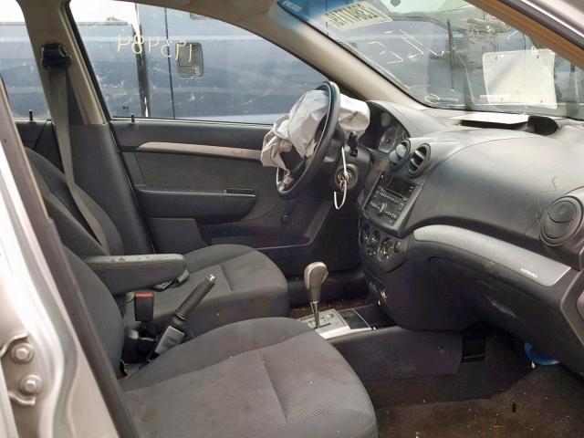 KL1TD5DE5BB186377 - 2011 CHEVROLET AVEO LS SILVER photo 5