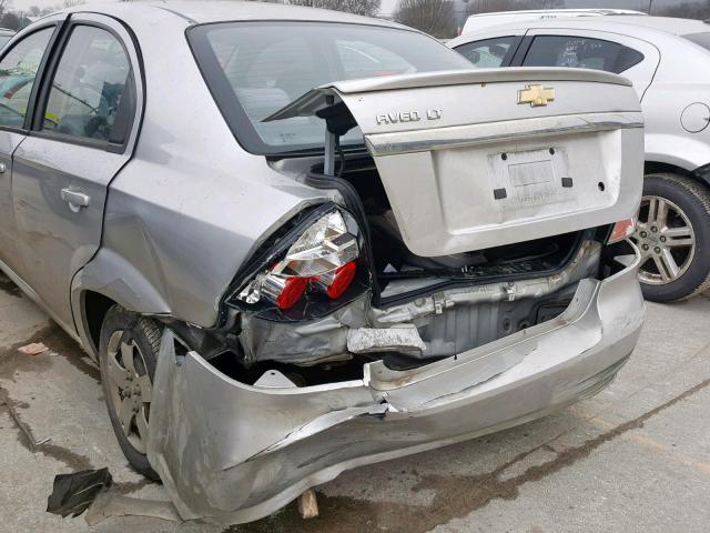 KL1TD5DE5BB186377 - 2011 CHEVROLET AVEO LS SILVER photo 9