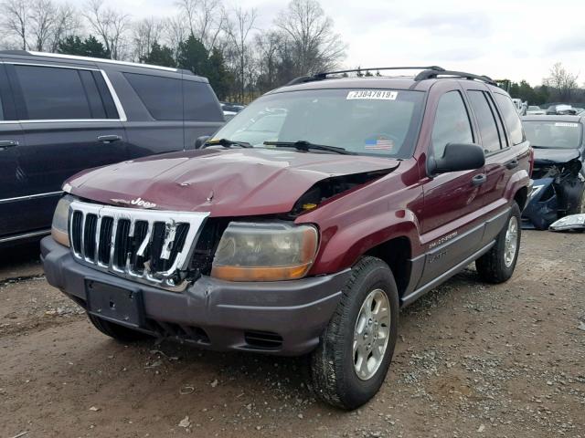 1J4GW48N71C616602 - 2001 JEEP GRAND CHER MAROON photo 2