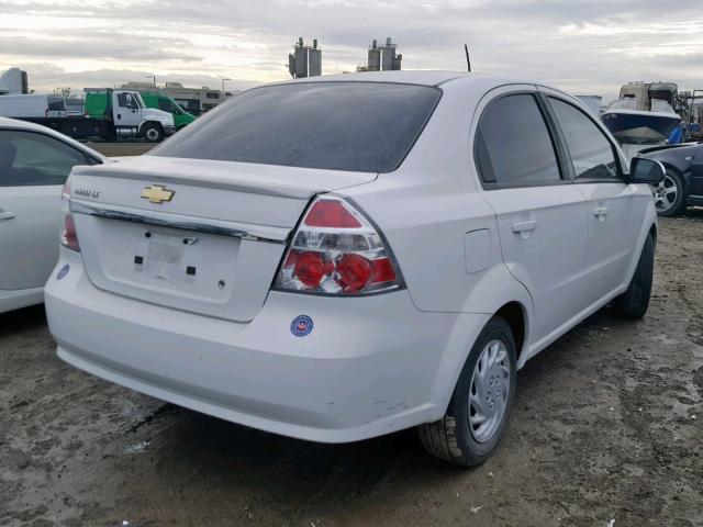 KL1TD5DE9AB073093 - 2010 CHEVROLET AVEO LS WHITE photo 4