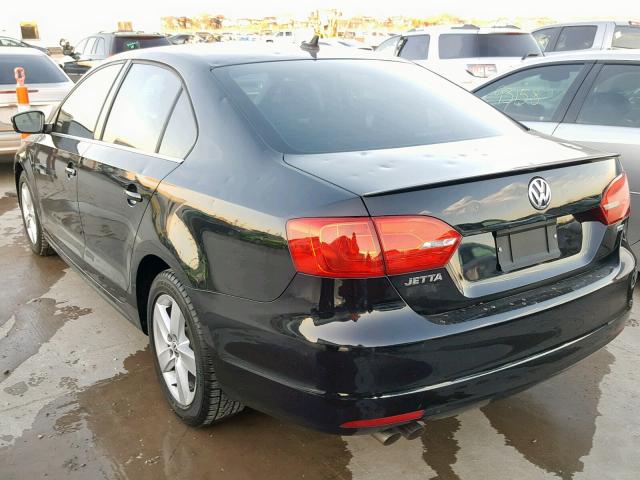 3VW3L7AJ9DM362512 - 2013 VOLKSWAGEN JETTA TDI BLACK photo 3