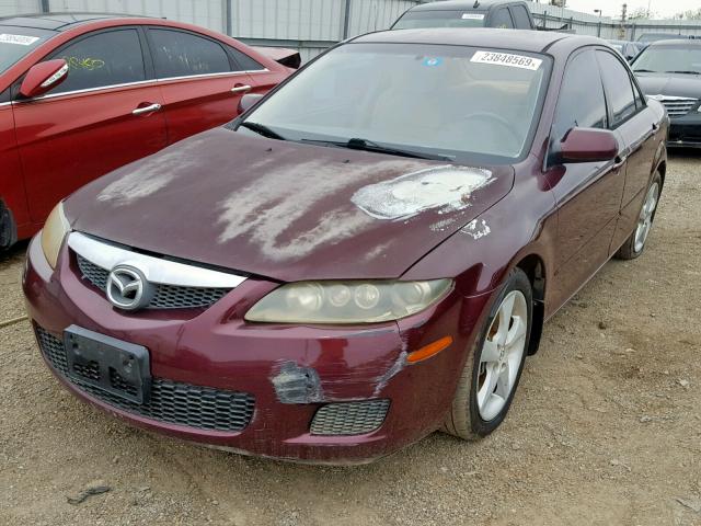 1YVHP80DX65M49949 - 2006 MAZDA 6 S MAROON photo 2