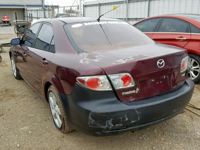 1YVHP80DX65M49949 - 2006 MAZDA 6 S MAROON photo 3