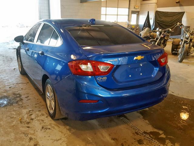 1G1BE5SM4H7217487 - 2017 CHEVROLET CRUZE LT BLUE photo 3