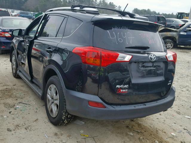 2T3BFREVXFW334752 - 2015 TOYOTA RAV4 LE BLACK photo 3