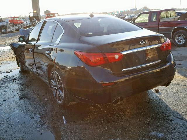 JN1BV7AP0EM672786 - 2014 INFINITI Q50 BASE BLACK photo 3