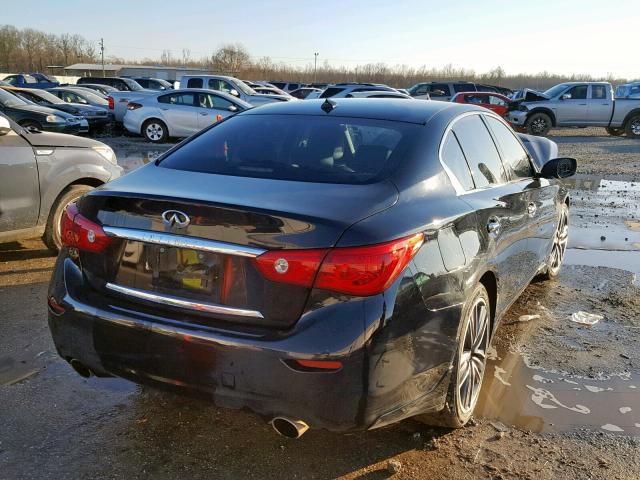 JN1BV7AP0EM672786 - 2014 INFINITI Q50 BASE BLACK photo 4