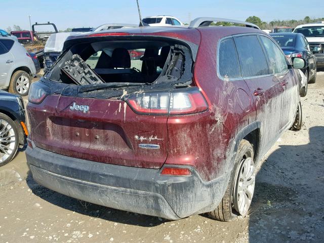 1C4PJLCB3KD203843 - 2019 JEEP CHEROKEE L BURGUNDY photo 4