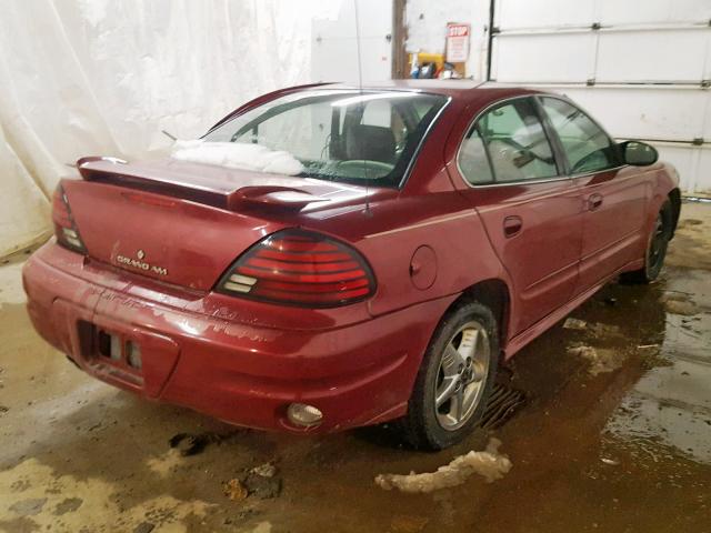 1G2NF52F24M523963 - 2004 PONTIAC GRAND AM S Tünd qırmızı foto 4