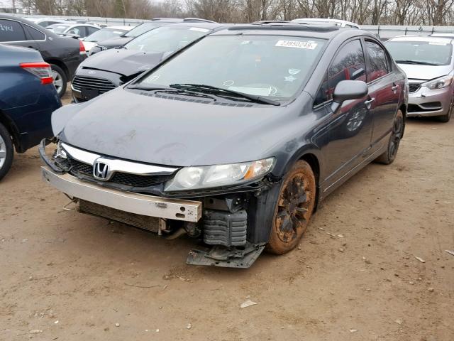 2HGFA1F82AH311454 - 2010 HONDA CIVIC EX GRAY photo 2