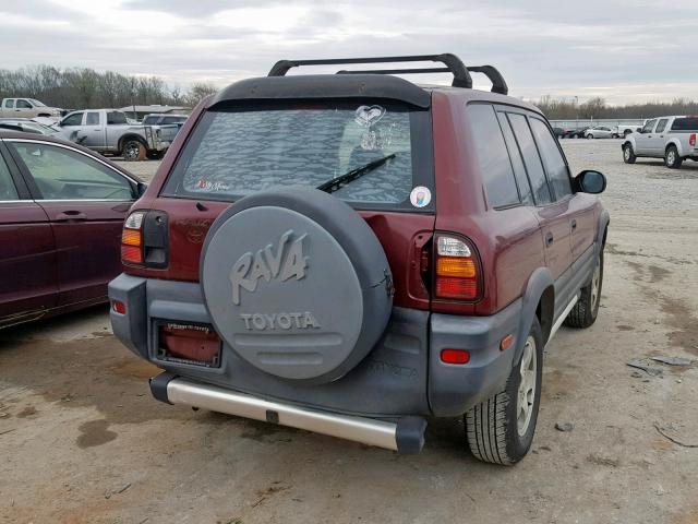 JT3HP10V4W0172271 - 1998 TOYOTA RAV4 BURGUNDY photo 4