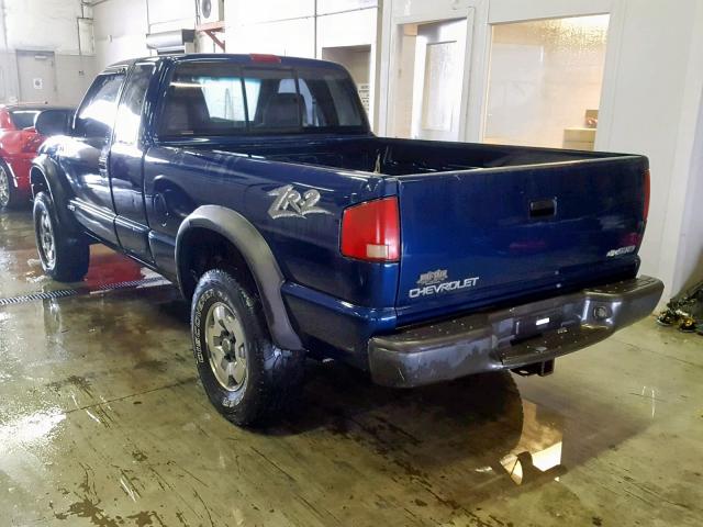 1GCCT19WX28253378 - 2002 CHEVROLET S TRUCK S1 BLUE photo 3