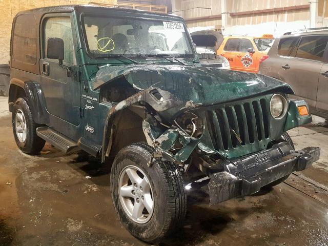 1J4FA49S31P351149 - 2001 JEEP WRANGLER / GREEN photo 1