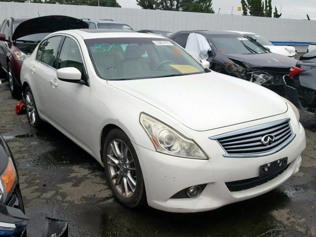 JN1CV6AP3BM302510 - 2011 INFINITI G37 BASE WHITE photo 1