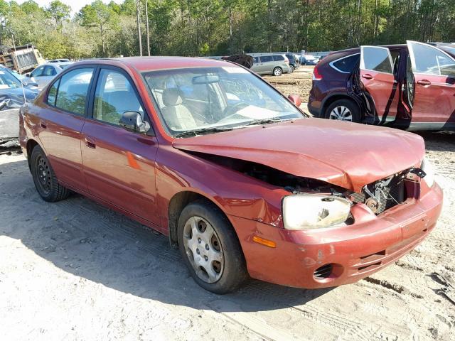 KMHDN45D62U332800 - 2002 HYUNDAI ELANTRA GL RED photo 1