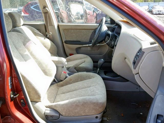 KMHDN45D62U332800 - 2002 HYUNDAI ELANTRA GL RED photo 5