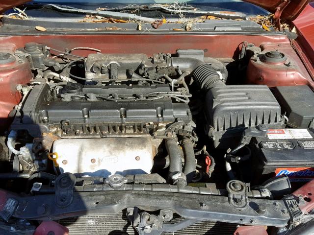 KMHDN45D62U332800 - 2002 HYUNDAI ELANTRA GL RED photo 7