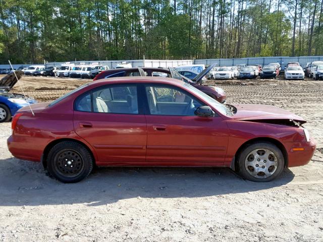 KMHDN45D62U332800 - 2002 HYUNDAI ELANTRA GL RED photo 9