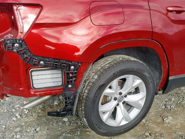 1V2ER2CA0JC586614 - 2018 VOLKSWAGEN ATLAS SEL Qırmızı foto 9