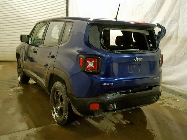 ZACCJBAB2HPG51271 - 2017 JEEP RENEGADE S BLUE photo 3