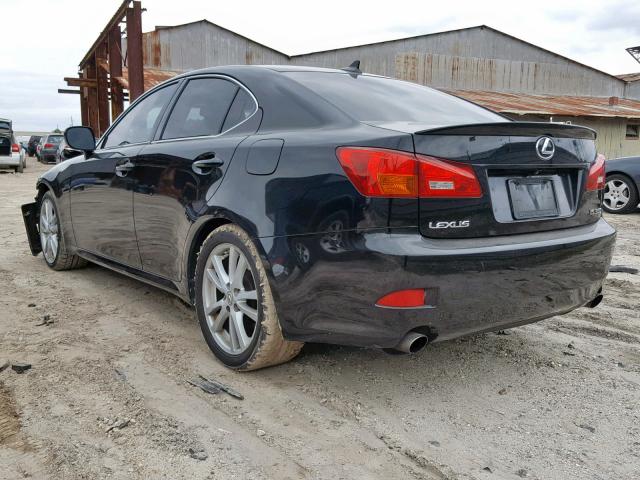 JTHBE262072011236 - 2007 LEXUS IS 350 BLACK photo 3