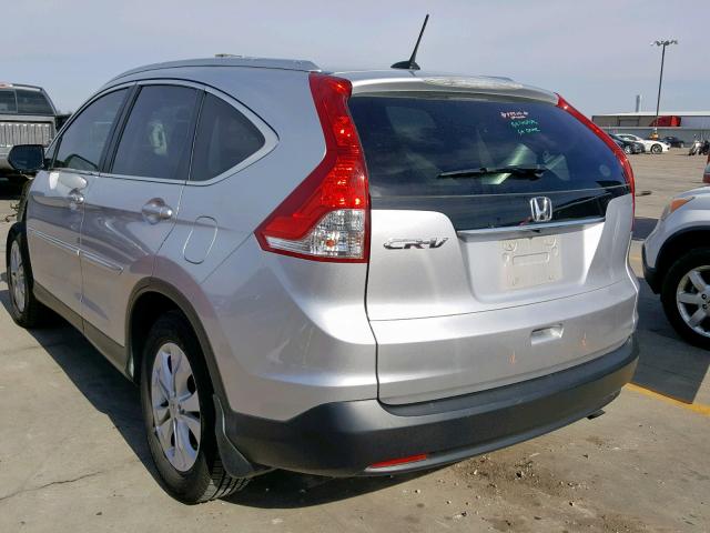 2HKRM3H77DH516816 - 2013 HONDA CR-V EXL SILVER photo 3