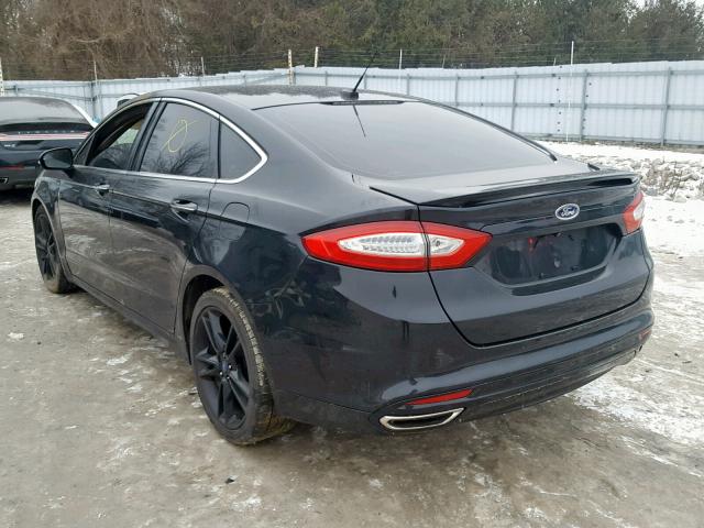 3FA6P0D96ER100499 - 2014 FORD FUSION TIT BLACK photo 3