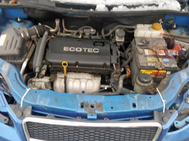 KL1TD66E49B666293 - 2009 CHEVROLET AVEO LS BLUE photo 7