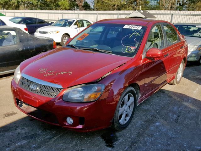 KNAFE221095026897 - 2009 KIA SPECTRA EX RED photo 2