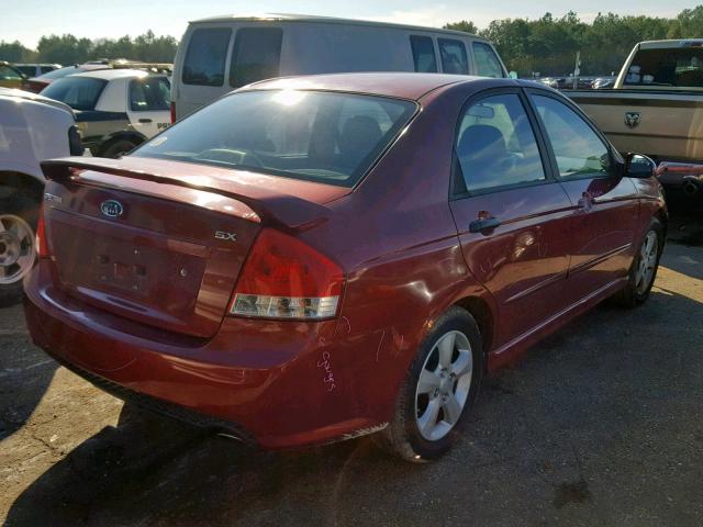 KNAFE221095026897 - 2009 KIA SPECTRA EX RED photo 4