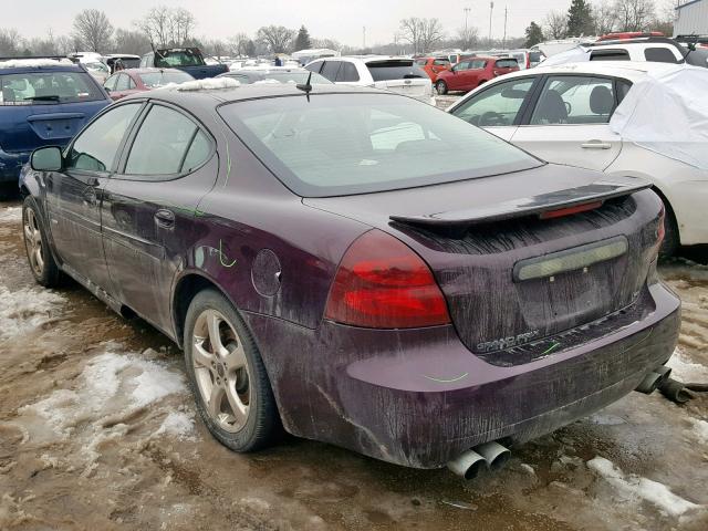 2G2WC58C361128845 - 2006 PONTIAC GRAND PRIX PURPLE photo 3