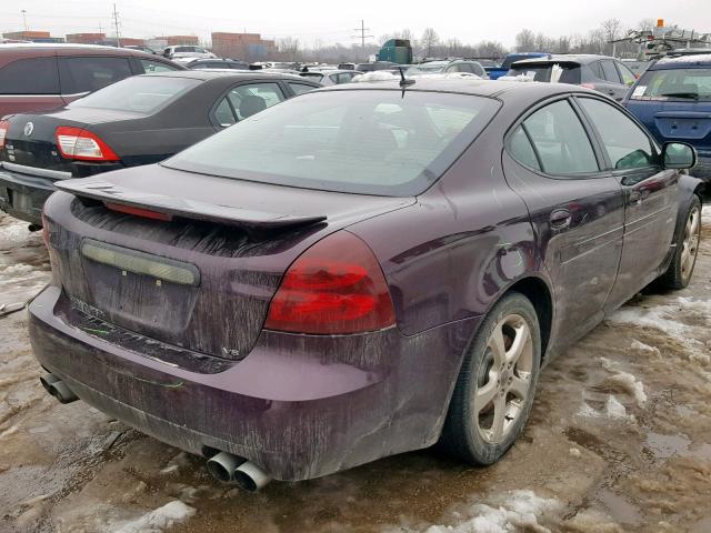 2G2WC58C361128845 - 2006 PONTIAC GRAND PRIX PURPLE photo 4