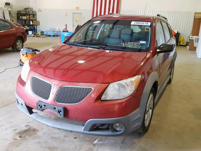 5Y2SL658X8Z405565 - 2008 PONTIAC VIBE MAROON photo 2