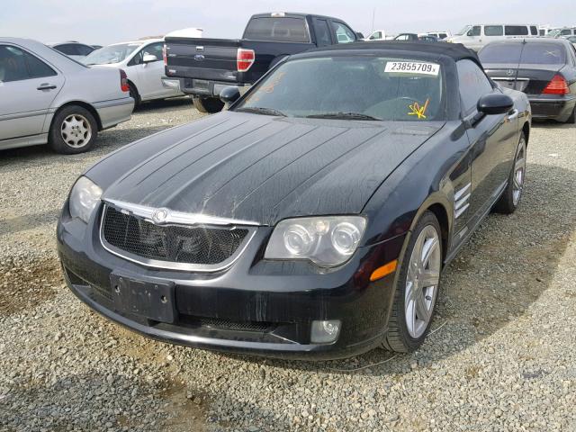 1C3AN65L55X035843 - 2005 CHRYSLER CROSSFIRE BLACK photo 2