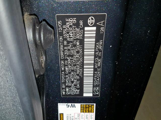 JTKDE177360109971 - 2006 TOYOTA SCION TC Mavi foto 10