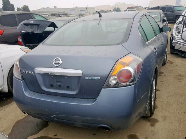 1N4CL2APXAC127212 - 2010 NISSAN ALTIMA HYB BLUE photo 4