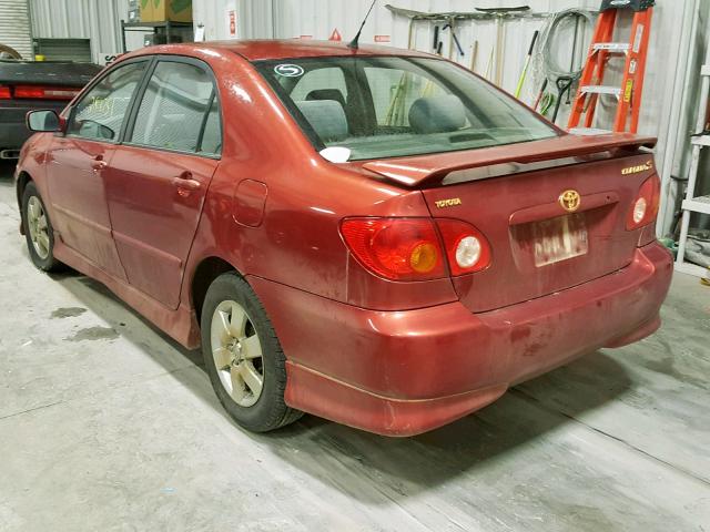 1NXBR32E03Z180954 - 2003 TOYOTA COROLLA CE RED photo 3