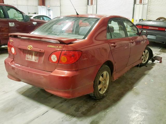 1NXBR32E03Z180954 - 2003 TOYOTA COROLLA CE RED photo 4