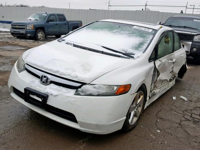 2HGFA16988H514450 - 2008 HONDA CIVIC EXL WHITE photo 2