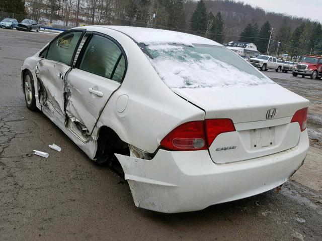 2HGFA16988H514450 - 2008 HONDA CIVIC EXL WHITE photo 3