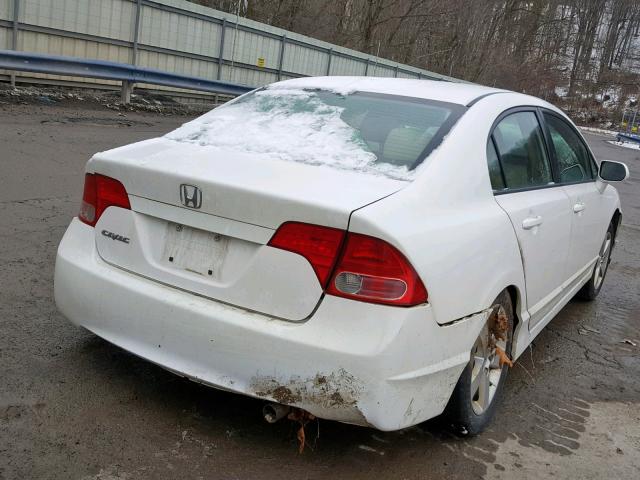 2HGFA16988H514450 - 2008 HONDA CIVIC EXL WHITE photo 4