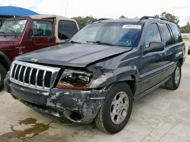 1J4GX48S84C335870 - 2004 JEEP GRAND CHER GRAY photo 2