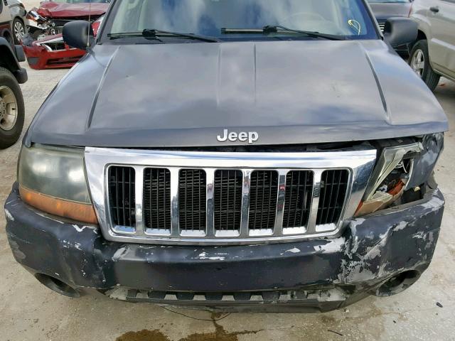 1J4GX48S84C335870 - 2004 JEEP GRAND CHER GRAY photo 9